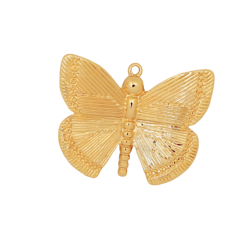 Large Gold Butterfly Charm