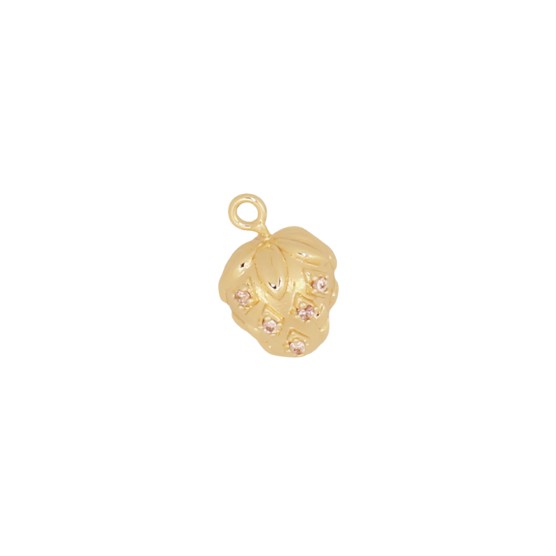 Gold Strawberry Charm