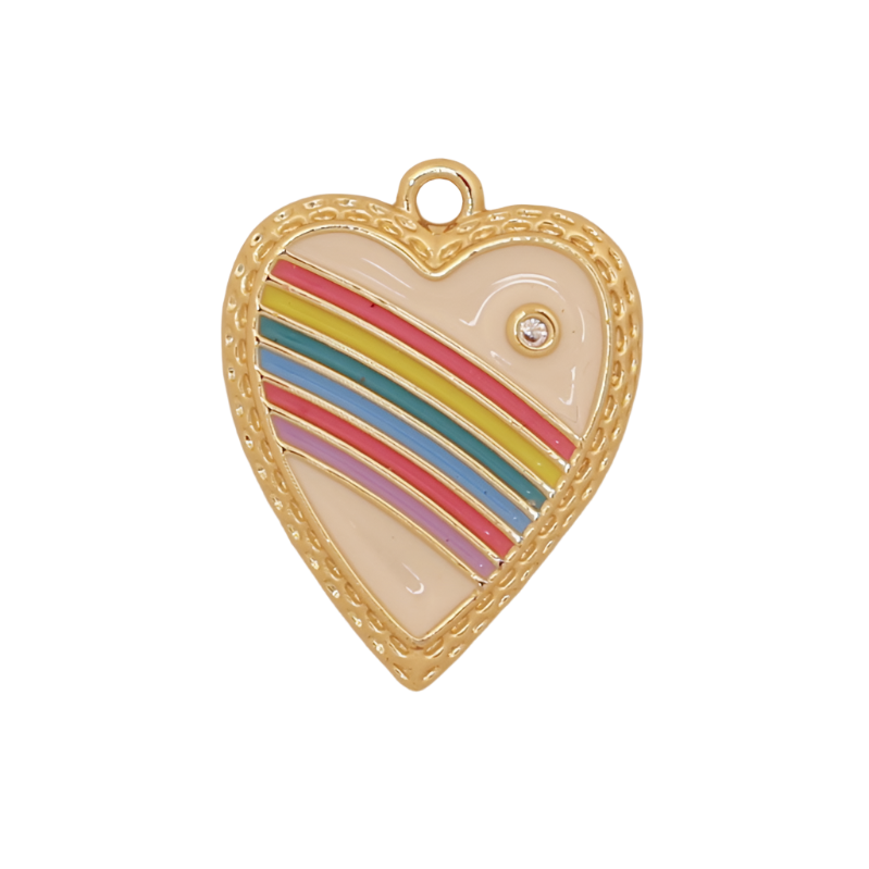 Rainbow Heart Charm