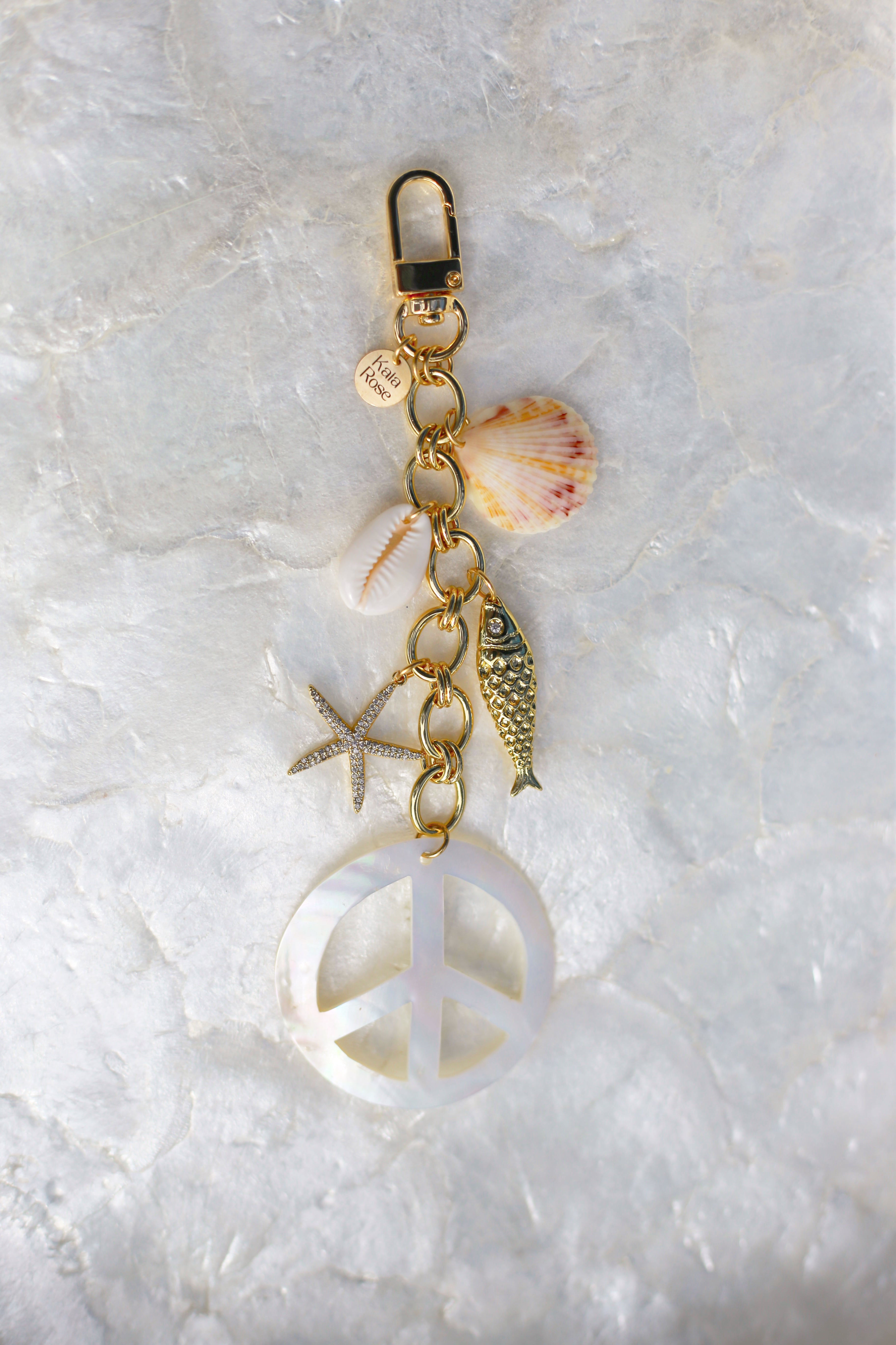 Peace Sign Bag Charm