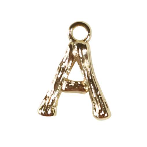 Gold Bamboo Initial Charm
